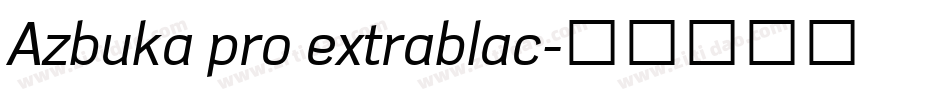 Azbuka pro extrablac字体转换